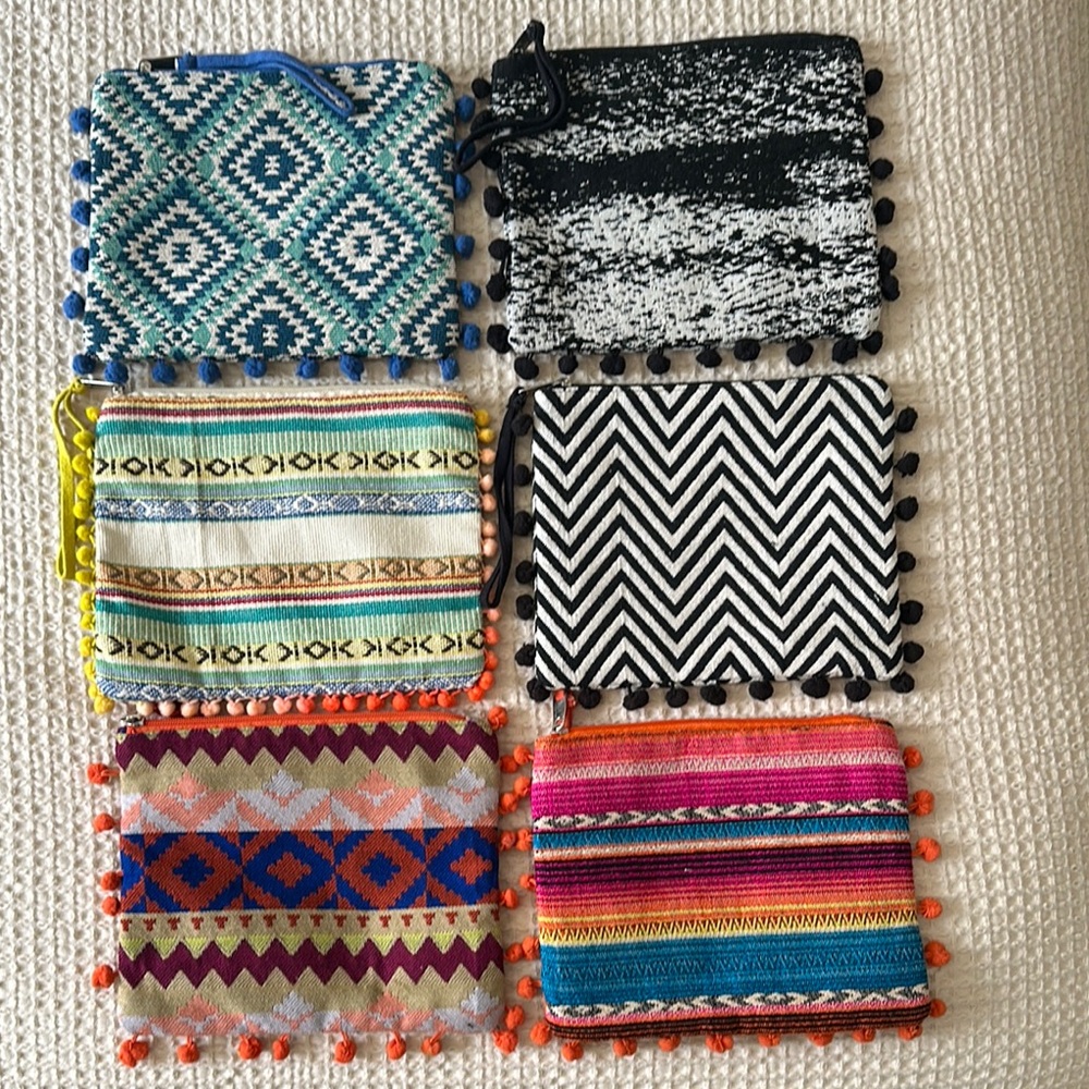 Colorful Patterned Clutch Set